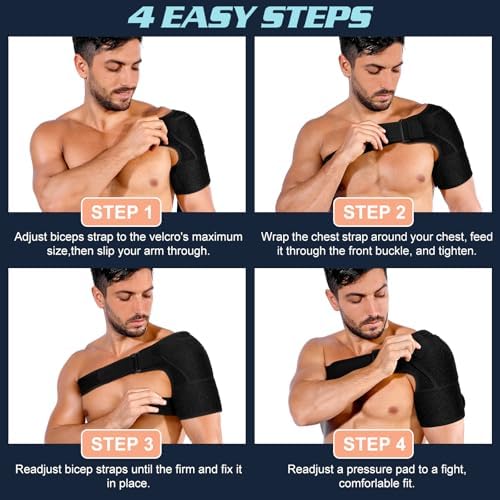 Shoulder Brace for Men and Women,Adjustable Shoulder Compression Sleeve