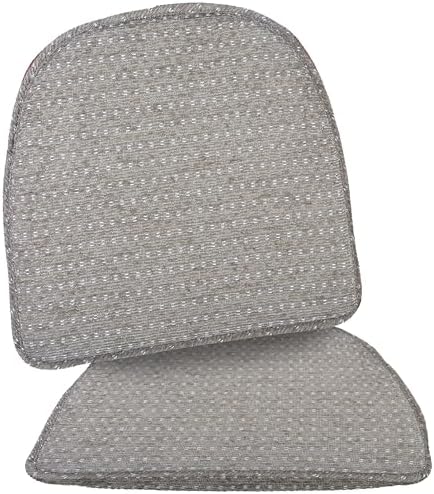 Klear Vu Raindrop The Gripper Non Slip Chair Cushions, Soft & Comfortable Seat Pad, Sitting Pillow for Kitchen, Dining or Office, 2 Count (Pack of 1), Dove