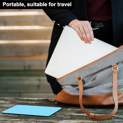 Small Mouse Pad 6 x 8 Inch Mini Mouse Pad for Keyboard Tray Laptop Wireless Mouse Home Office Travel, Portable & Washable (Blue)