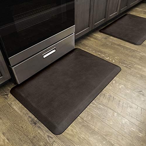 WellnessMats Linen Collection Anti-Fatigue Floor Mat, Polyurethane – Ergonomic Support Pad for Home, Kitchen, Garage, Office Standing Desk – Water Resistant - Made in USA