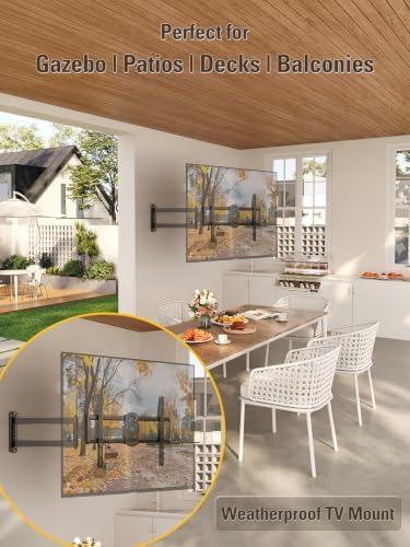 Mounting Dream Outdoor TV Mount Weatherproof Gazebo for 37-55-65-75 Inch TV