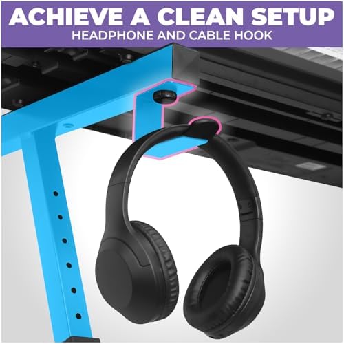 Liquid Stands Piano Keyboard Stand - Z Style Adjustable and Portable Heavy Duty Music Stand for Kids and Adults -Fits 54-88 Key Electric Pianos - Sturdy Musical Keyboard Stand (Light Blue)