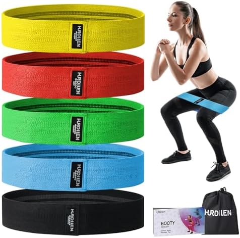Resistance Bands for Working Out, Exercise Workout Bands for Women & Men, 5 Levels Elastic Stretch Bands for Exercise with Carry Bag for Physical Therapy, Home Fitness, Strength Training, Yoga