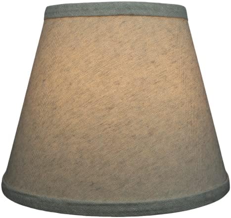 FenchelShades.com Lampshade 6" Top x 10" Bottom x 8" Slant Height With Spider Attachment 0.4 Inch Diameter for Lamps With a Harp (Couture Sand)
