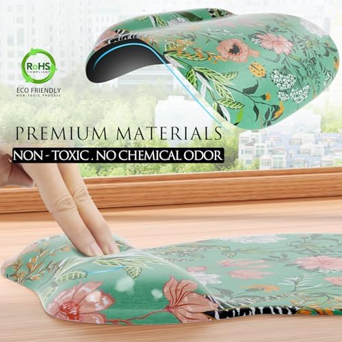 MROCO Ergonomic Mouse Pad Gel Wrist Rest, 9.4 x 8.1 in, Garden Whispers