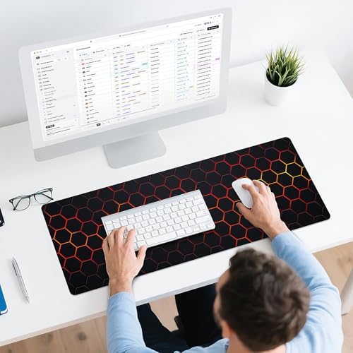 Mouse Pad Gaming - Desk Mat for Keyboard and Mouse - Large Mouse Pads for Desk, Gaming Mousepad with Non-Slip Base, Desks Pad (31.5" X 11.8") for Game, Office and Home