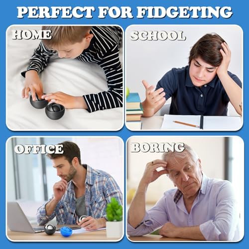 Fidget Toys Adults 2 PCs , Sensory Figette Spinner Anxiety Stress Relief Toys Quiet Fidgets Gyro for Autism ADHD Kids Gifts Cool Gadget Office Desk Toy Easter Basket Stuffers for Teen Boys