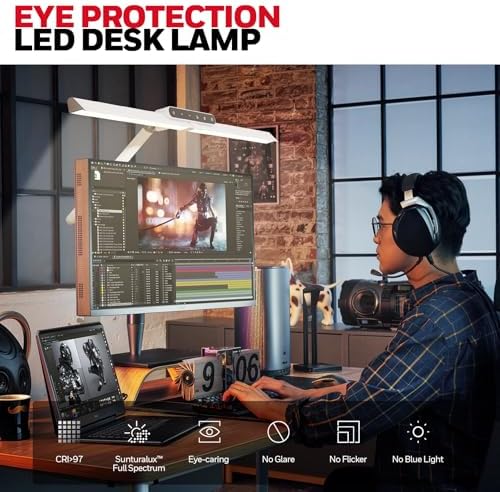 Honeywell HJ1 Sunturalux LED Clamp Desk Lamp 1200LM for Computer
