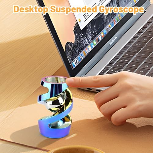 Upgraded Kinetic Spinning Desk Toy, Stress Relief Gadget, Rainbow