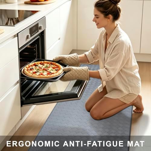Kitchen Mats and Rugs Cushioned Anti-Fatigue, 23.6" x 86.6", Gray