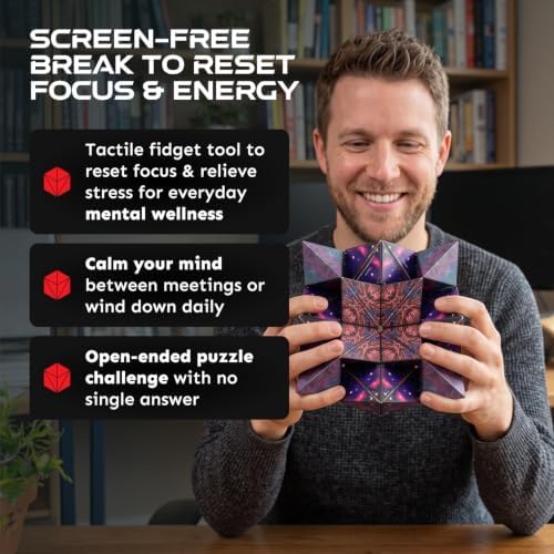 Shashibo DODECA Magnetic Puzzle Cube, Stress Relief Fidget Toy