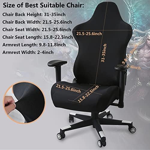 NarSea Gaming Chair Cover, Gaming Chair seat Cover 4pc/Set Office Chair Cover Stretchable with armrest/Back Covers/Chair seat Cover, Gamer Chair Cover of Computer Video Game Office Chair Cover