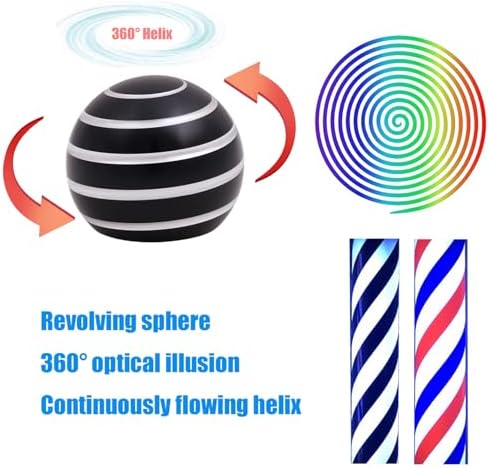 Desk Toys for Fidget Kinetic Cool-Gadgets: 180 Seconds Spinning Toy, Cool-Stuff Thing for Adult Teen Children Kid, Optical-Illusion Stress-Relief Gifts Ball for Man Women Home Office School Christmas