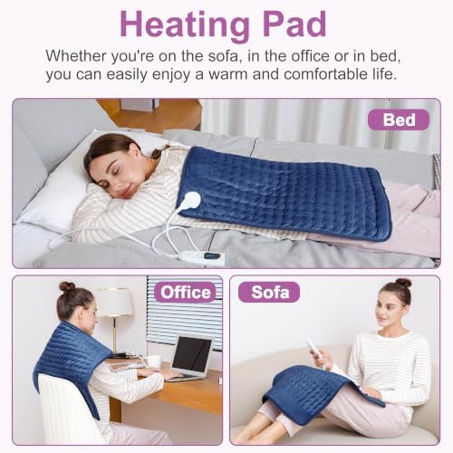 Heating Pad,Electric Heating Pads,Heating Pad for Back,DarkBlue,24x20 Inch