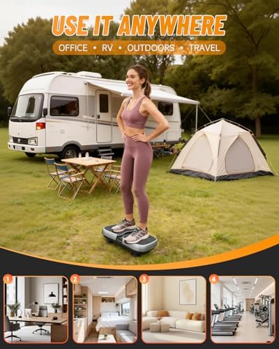 Mini Vibration Plate Machine – Portable, Wireless, Rechargeable Quiet Platefor Vibration Massage, Relaxation & Muscle Stiffness Relief