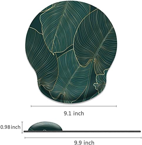 Britimes Ergonomic Mouse Pad with Wrist Support, Green Palm