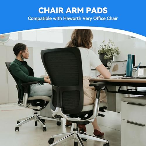 Arm Pads Caps Replacement for Haworth Very Office Chair (Black)