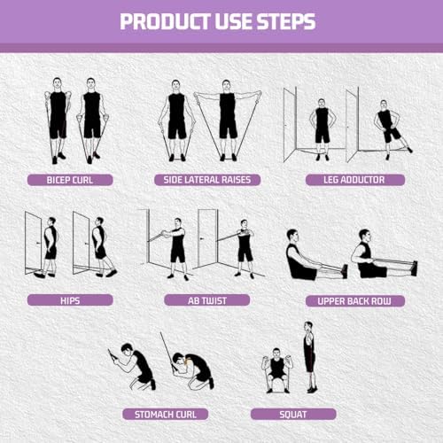 VEICK Resistance Bands with Handles, Exercise Tube Bands Set for Workouts