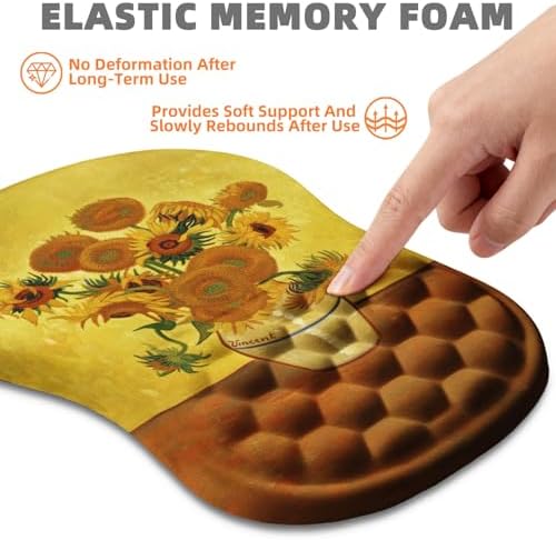 Ergonomic Mouse Pad Wrist Support for Carpal Tunnel Pain Relief