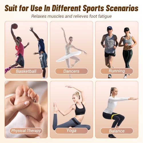 EVERYMATE Cork Balance Board Kit, Foot & Ankle Strengthener with Massage Roller/Ball,Balance Board Half & Half-Moon Ball, for Enhance Mobility & Prevent Falls Improve Foot Function for Home/Office/Gym