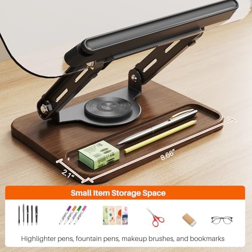 BYMECOST Acrylic Book Stand for Reading, 360°Rotating Book Holder, Black