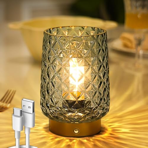 MJ PREMIER Rechargeable Table Lamp Smalll Cordless Lamp Dimmable Brightness