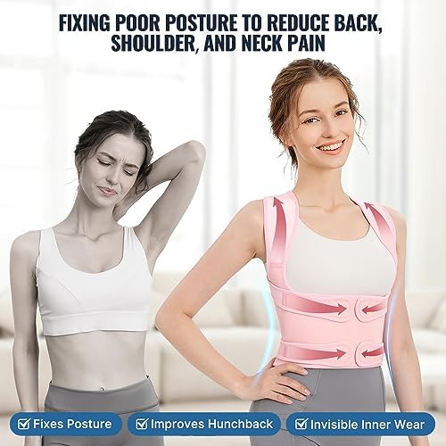 Adjustable Posture Corrector Belt Back Brace for Women and Men, Full Back Support, Shoulder Straightener for Hunchback, Scoliosis, Lumbar, Spine