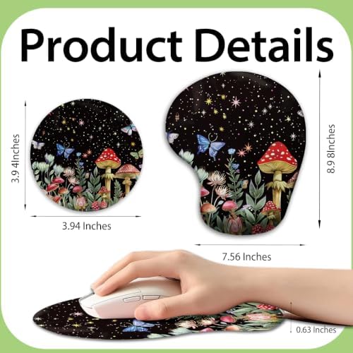 iRudyard 2Pcs Rubber Coasters Absorbent Mouse Pad Wrist Support Pu Reusable