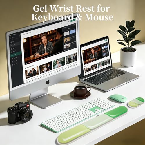 Gel Wrist Rest for Mouse and Keyboard,Ergonomic Computer Pad for Typing