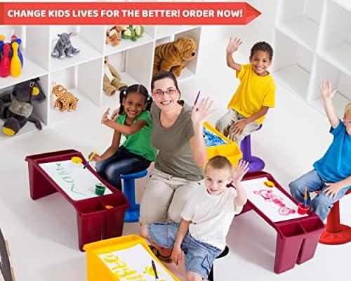 Studico ActiveChairs Kids Wobble Stool, Flexible Classroom Seating Improves Focus, Posture & Helps ADHD/ADD. Get The Wiggles Out Active Fidget Chairs, Preschool | Elementary 14" Chair, Ages 3-7, Gray
