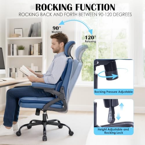 400lbs Executive Office Chair with Adjustable Headrest