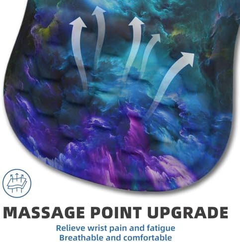 Ergonomic Mouse Pad with Wrist Rest, Memory Foam Wrist Support,Massage Bump
