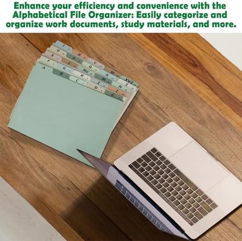gisgfim 25 Alphabet File Guides, A‑Z Top‑Tab File Cabinet Dividers, Morandi