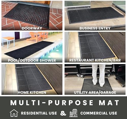 Envelor Anti Fatigue Bar Mat, Non Slip Kitchen Floor Door Mat, 24 x 36 in