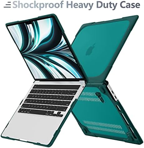Batianda Heavy Duty Case for MacBook Air 13 Inch 2018-2020, Deep Teal