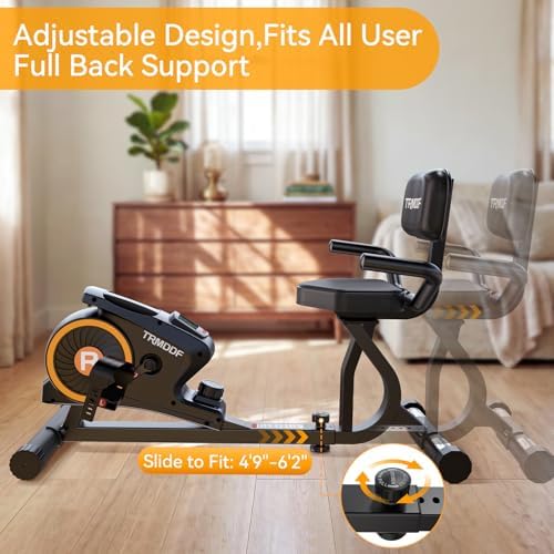 Recumbent Exercise Bike with Magnetic Resistance for Home
