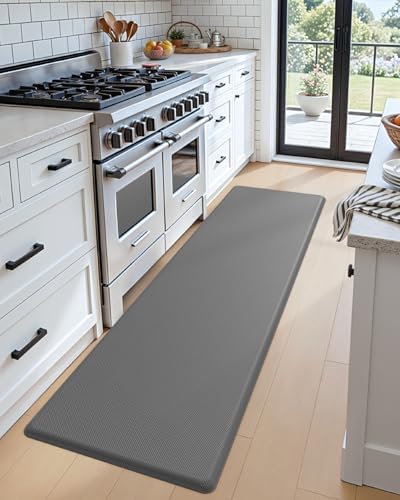 DEXI Anti Fatigue Kitchen Floor Mat Cushioned Standing Runner 70x20, Grey