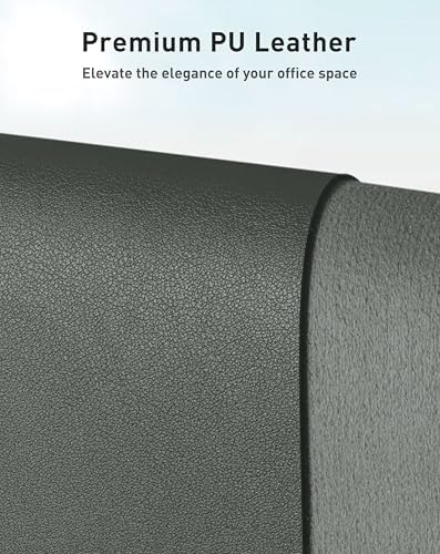 Aothia Faux Leather Desk Mat - Large Mouse Pad, Non-Slip PU Leather Blotter, Waterproof Writing Surface for Office and Home (Jungle Green, 42" x 17")