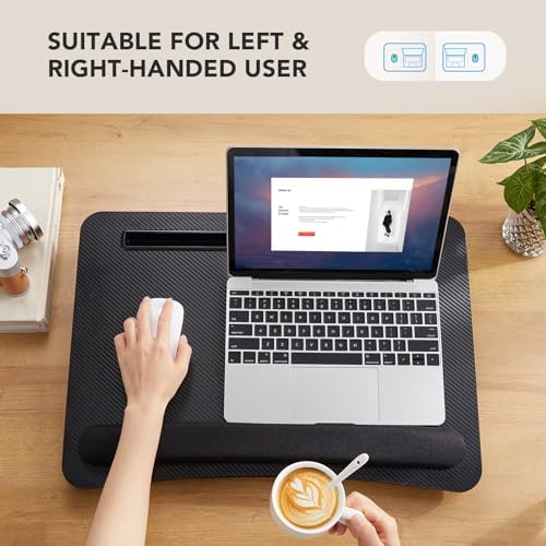 HUANUO Laptop Lap Desk with Cushion, Fit up to 17" Laptop, Black