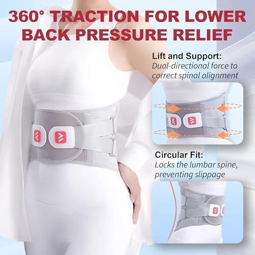 Back Brace for Lower Back Pain Relief - Lumbar Support Belt with 8 Zoned Support Bars, Adjustable Strap & Breathable 3D Knit for Men & Women, Sciatica Herniated Disc Support