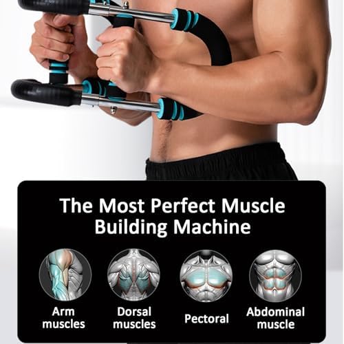 TOPROAD Portable Arm Trainer - 3-Level Adjustable Forearm Exerciser for Office Workout, Compact Upper Body Machines Equipment with Non-Slip Grips