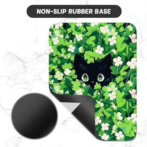 Small Mouse Pad, Mini Mouse Pad 6 x 8 Inch, Thick Rubber Waterproof Mouse Mat, Cute Mousepad for Women Men Wireless Mouse Laptops Home Office, Flower Cat
