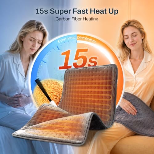 158℉ High-Heat 15s Heating Pad for Back/Neck/Shoulder Pain