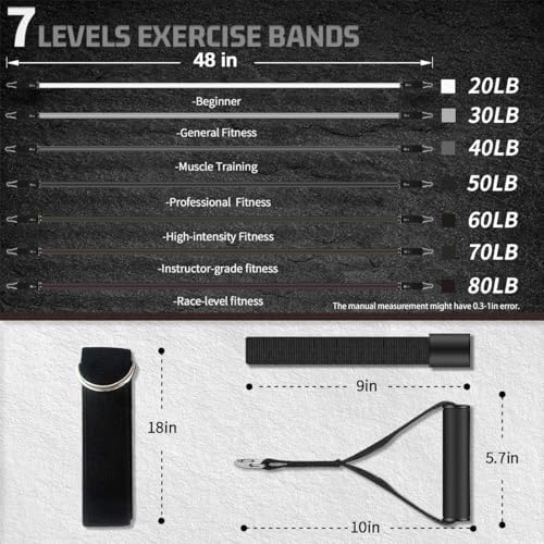 VEICK Resistance Bands with Handles, Exercise Tube Bands Set for Workouts