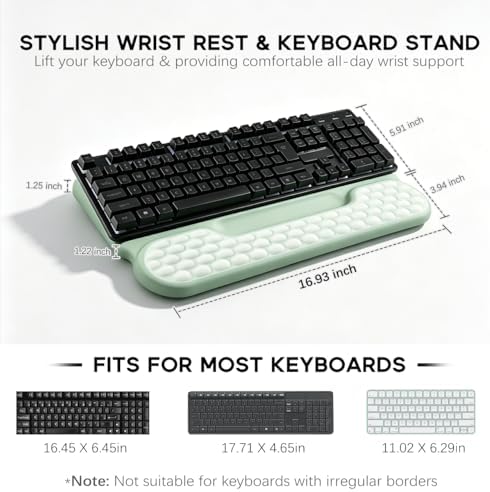 Wrist Rest with Keyboard Stand, Ergonomic Memory Foam Wrist Support