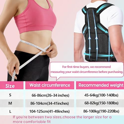 Back Brace Posture Corrector for Women and Men,Back Straightener Posture Corrector,Adjustable Posture Trainer,Back Brace Support for Upper Lower Back Pain Relief(L).