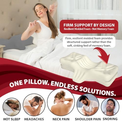 Therapeutica Ergonomic Cervical Pillow for Neck Pain Relief, Petite, GR