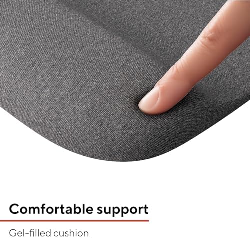 Staples Mouse Pad with Gel Wrist Rest, Ergonomic Non‑Slip Base, Comfortable Wrist Support for Precise Mouse Control, Gray