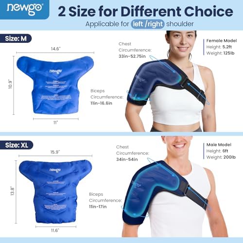 NEWGO Shoulder Ice Pack, FSA Eligible, Darck Blue, XL