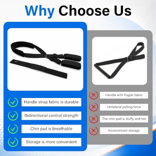 SPRING SEAON Neck Stretcher Adjustable Neck Traction Strap (Black)